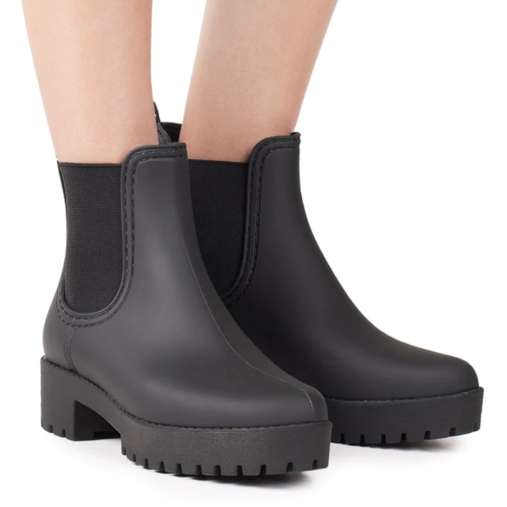 NIB Jeffrey Campbell Cloudy Black Matte Boot - Picture 3 of 11